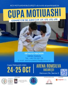   Înscrierile la Cupa Motiuashi 2025 sunt deschise  – U9, U11, U13, U15 și U18